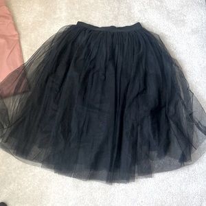 Full black tulle skirt